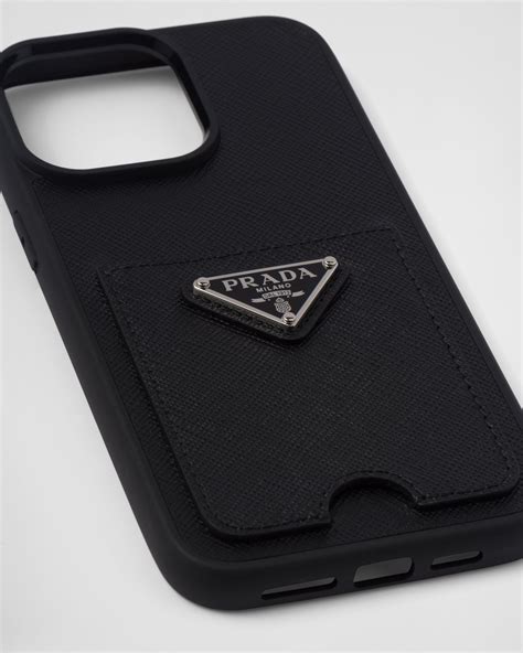 iphone 12 pro prada case|Black Saffiano cover for iPhone 12 and 12 Pro .